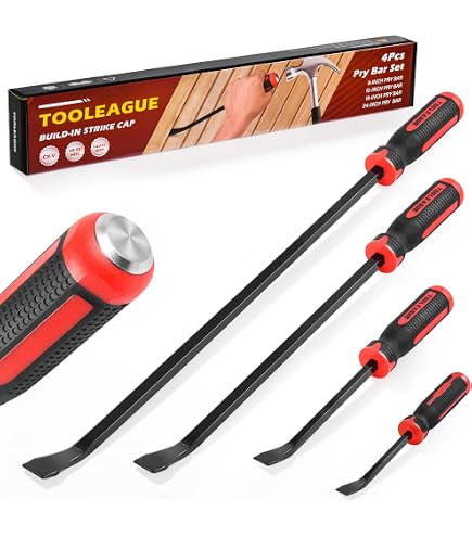 SUNEX TOOLS 9704 Pry Bar Set with Ergonomic Handles, 8